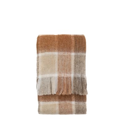 Autumnal Check Mohair Throw SO'HOME