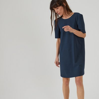 Vestido slip corto, cuello redondo delante LA REDOUTE COLLECTIONS