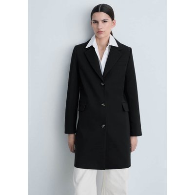 Manteau midi en coton boutons MANGO
