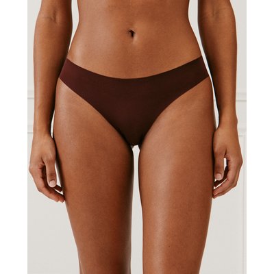 Culotte en microfibre et dentelle marron NEW CLEMATIZ UNDIZ