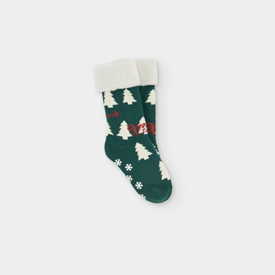 Chaussette haute imprimée sapins de Noël BOBOLI