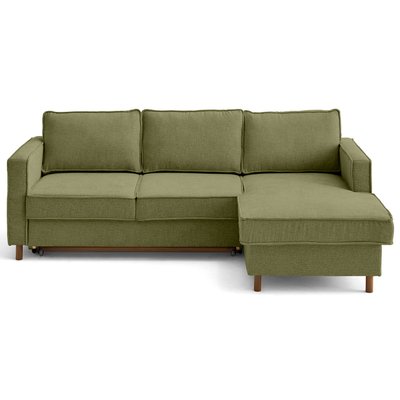 Canapé d'Angle Convertible en Tissu velours relief 4 places - JAKE LISA DESIGN