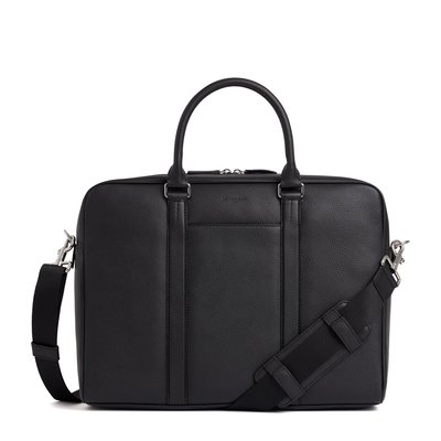 Porte documents 15" 1 soufflet en cuir grainé CHARLES LE TANNEUR
