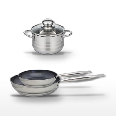 Batterie 2 poêles 24/28cm + 1 faitout 24cm PROFI THERM PLATINUM ELO