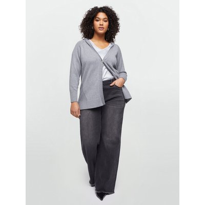 Maxi cardigan long avec capuche et un bouton de fermeture FIORELLA RUBINO