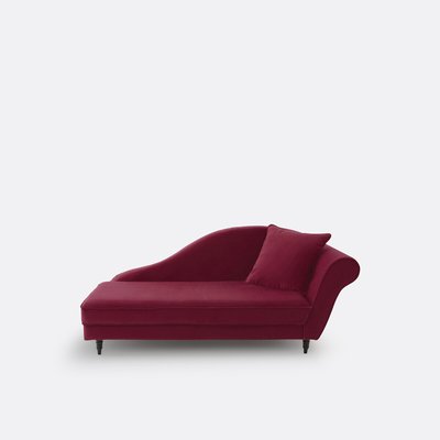 Méridienne gauche velours Lipstick SO'HOME