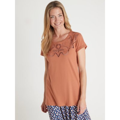 Tee-shirt fantaisie brodé et ajouré DAXON