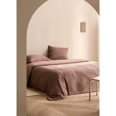 Housse de couette percale de coton rayures gaufré lit 150/160 cm MANGO HOME