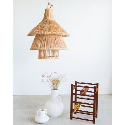 Suspension lanterne en rotin Sonia N°57 - Bon état DEBONGOUT