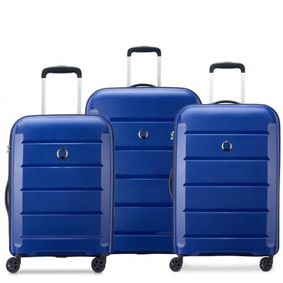 Lot 3 valises rigides Binalong dont 1 cabine Polypropylène TSA DELSEY PARIS