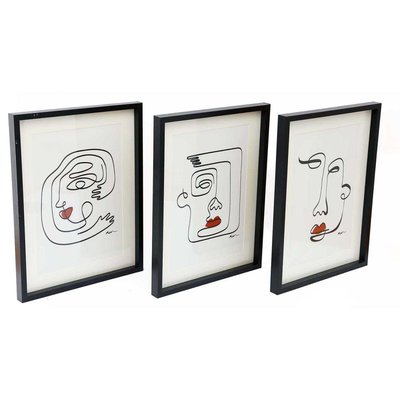 Assortiment de 3 cadres Visages JARDINDECO