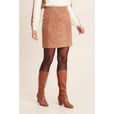 Jupe suedine camel La Redoute