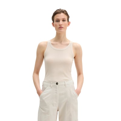 Débardeur côtelé slim en jersey de coton modal bio MARC O'POLO