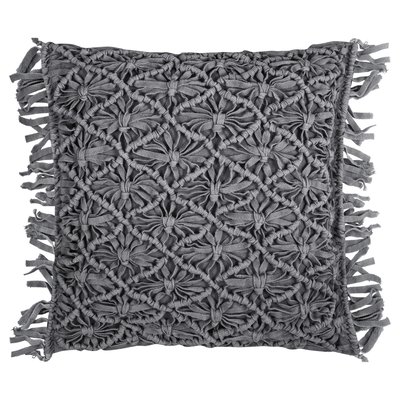 Housse de coussin à franges coton lavé FRINGE MAGMA HEIMTEX