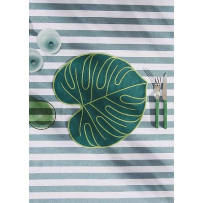 Set de table en lin enduit feuille MANGO HOME
