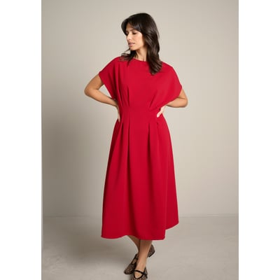 Robe midi à taille plissée LOLALIZA