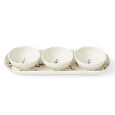 Set of 3 Lavandula Dip Bowls & Tray SOPHIE CONRAN FOR PORTMEIRION
