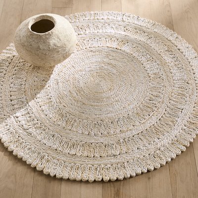 Tapis rond Ø 120 cm en jute, tressé main, Deepti AM.PM
