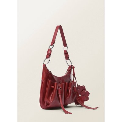 Sac porté épaule en cuir poches froncées MANGO