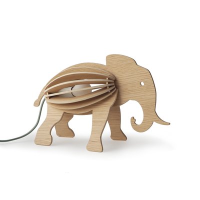 Lampe à poser en chêne Eléphant - ZOOO SAVANE GONE'S