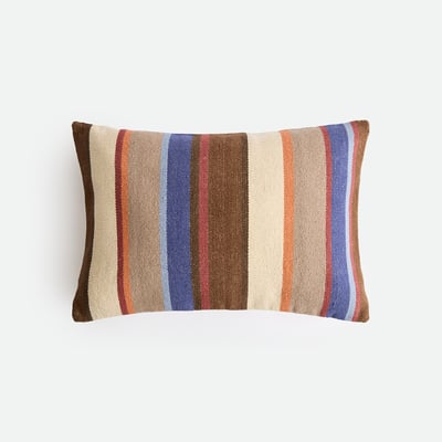 Housse de coussin rectangulaire, rayée, en coton, ISSIA LA REDOUTE INTERIEURS