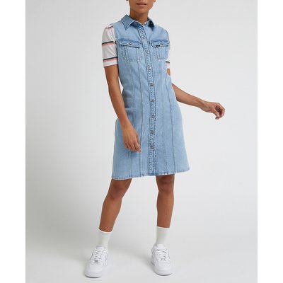 Jeansjurk zonder mouwen, knoopsluiting LEE