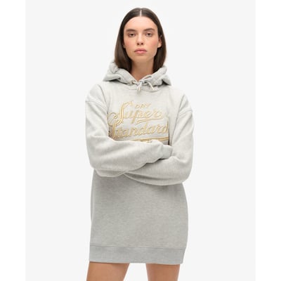 Robe à capuche et logo métallisé Luxe SUPERDRY