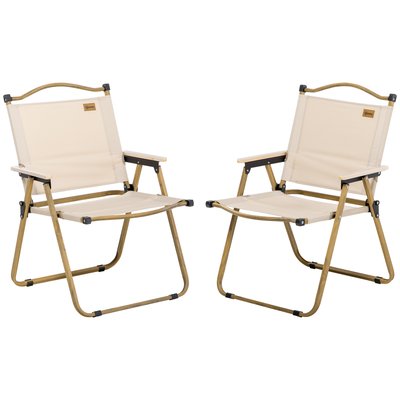 Lot de 2 chaises de jardin camping pliables acier oxford OUTSUNNY