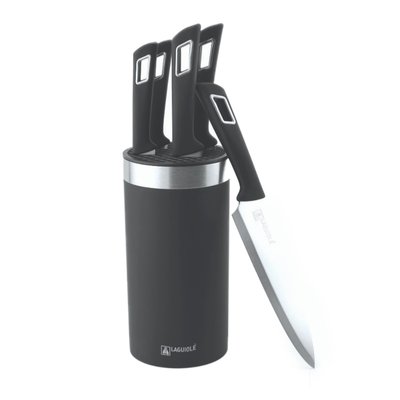 Bloc de 5 couteaux en acier noir - "soho LAGUIOLE CUISSON
