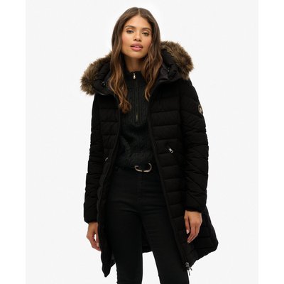 Fuji Mi-Long à Capuche imitation Fourrure SUPERDRY