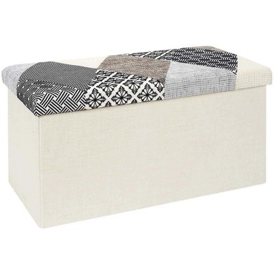 Banc coffre pliable Patchwork gris CMP
