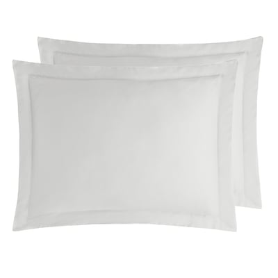 Lot de 2 taies d'oreiller en satin de coton 120 fils VERSALUXE UNI SENSEI MAISON