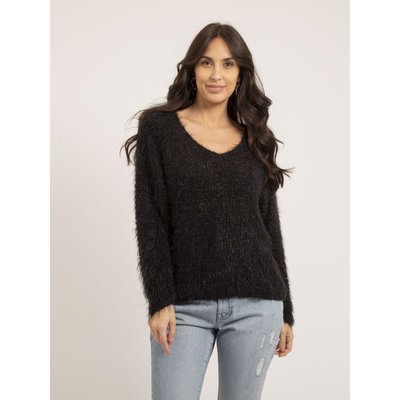 Pull Col V Maille Chenille Kristina DONA LISA
