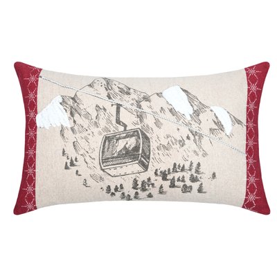 Coussin déco montagne télécabine LOVELY CASA