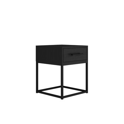 Zarek Industrial Matte 1 Drawer Bedside Cabinet SO'HOME