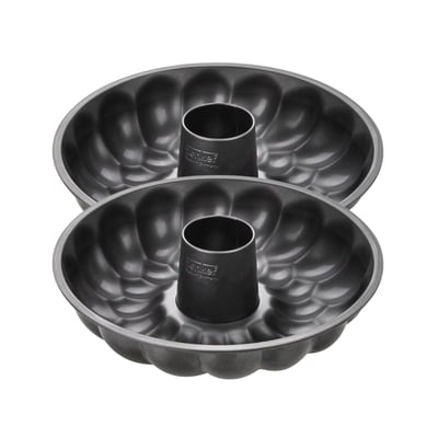 Lot de 2 moules à gâteaux 32/32 cm Black mettallic Black ZENKER