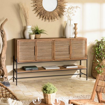 Buffet enfilade 170 cm 4 portes bois recyclé et fibre SWING PIER IMPORT