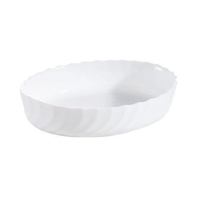 Plat à four ovale blanc 22X17cm Smart Cuisine Trianon 250°C  - Luminarc - Opale culinaire extra léger et résistant LUMINARC
