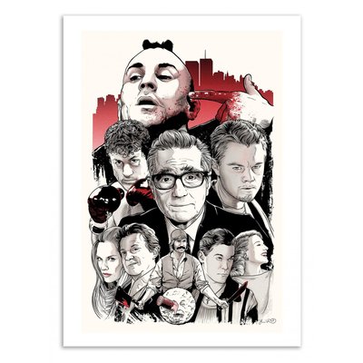 Affiche d’art et cadre noir 50 x 70 cm - Scorsese -  Joshua Budich WALL EDITIONS