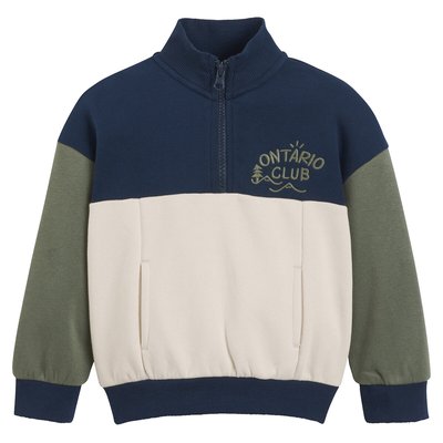 Sweater met schipperskraag, geborduurde tekst, molton LA REDOUTE COLLECTIONS
