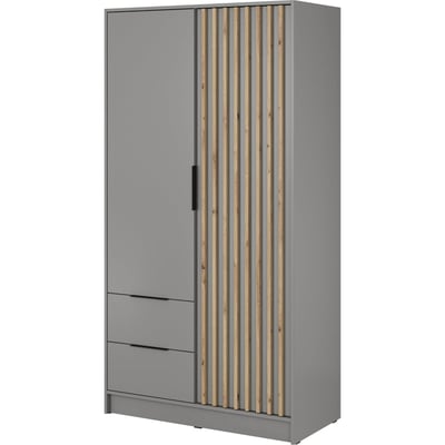 Armoire 2 portes à lattes chêne KARETTE RECOLLECTION
