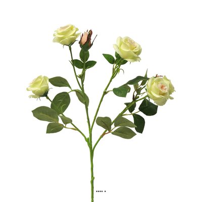 Branche de Rosier artificielle, 4 ramures ARTIFICIELLES