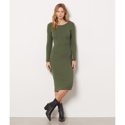 Robe pull kaki La Redoute