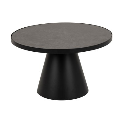 Table basse ronde en céramique et métal noir D65 - GIROLLE HELLIN, DEPUIS 1862