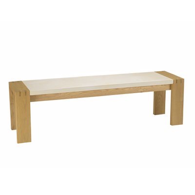 Banc chêne et béton beige 162 cm BRASILIA PIER IMPORT