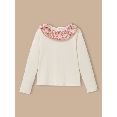 T-shirt col tissu Liberty CYRILLUS