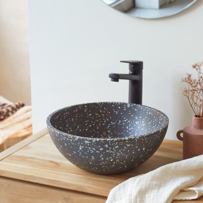 Vasque ronde en terrazzo confetti MICHA TIKAMOON