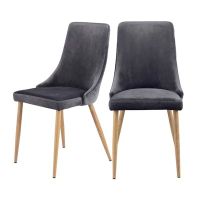 Lot de 2 chaises en velours - VINNI RENDEZ-VOUS DÉCO