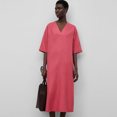 Caftan à col en V en lin européen ADOLFO DOMINGUEZ