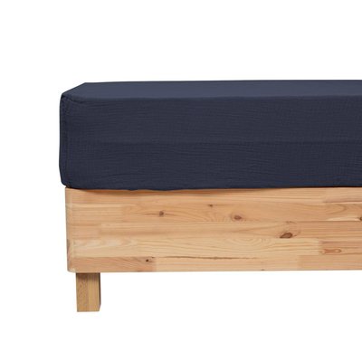 Drap housse gaze de coton FLORA ATMOSPHERA